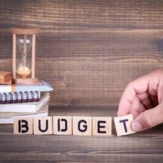 Budget written in letter blocks